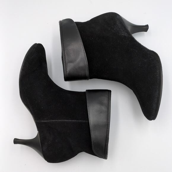 Vintage Kickorino Alaskans Booties Faux Suede Fur Lined Pointed Toe Size 6 80s - Picture 10 of 10